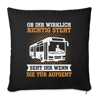 Bus Driver School Bus Driver Bus Driver Bus - Sofa pillowcase 17,3'' x 17,3'' (45 x 45 cm) - black - Front
