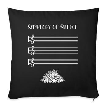 Symphony of Silence - Sofa pillowcase 17,3'' x 17,3'' (45 x 45 cm) - black - Front