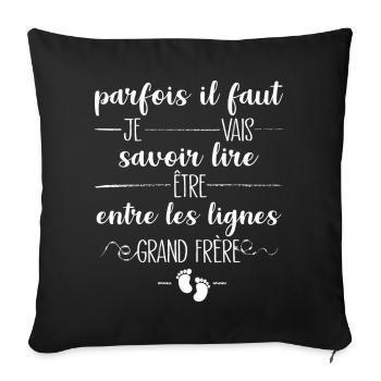 Future Big Brother Baby Announcement - Sofa pillowcase 17,3'' x 17,3'' (45 x 45 cm) - black - Front