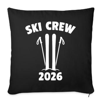 Ski Crew 2026 Logo - Sofakissenbezug 45 x 45 cm - Schwarz - Vorne