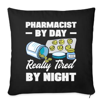 Pharmacien Technicien Pharmaceutique - Housse de coussin décorative 45 x 45 cm - noir - Devant