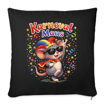 Carnival Mouse Women's Sweet Carnival Costume - Sofa pillowcase 17,3'' x 17,3'' (45 x 45 cm) - black - Front