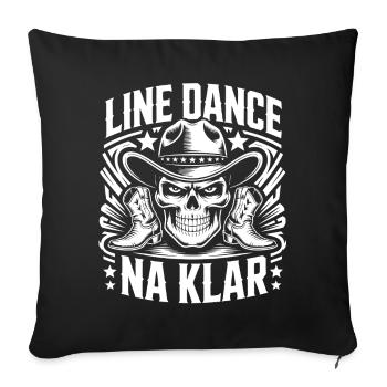 Line Dance Skull Cowboy - Sofa pillowcase 17,3'' x 17,3'' (45 x 45 cm) - black - Front