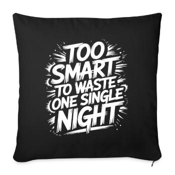 Statement design for night owls - Sofa pillowcase 17,3'' x 17,3'' (45 x 45 cm) - black - Front
