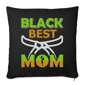 Black Best Mom Shirt Proud Mother Gift - Sofa pillowcase 17,3'' x 17,3'' (45 x 45 cm) - black - Front