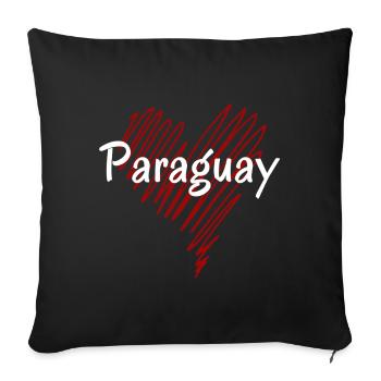 I love Paraguay, heart Paraguay - Sofa pillowcase 17,3'' x 17,3'' (45 x 45 cm) - black - Front