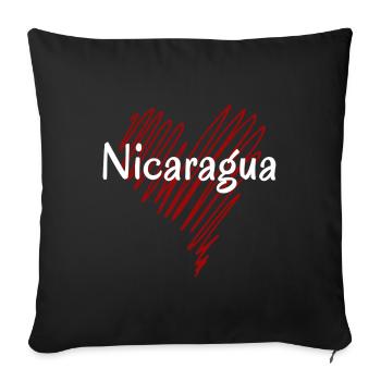 I love Nicaragua, heart Nicaragua - Sofa pillowcase 17,3'' x 17,3'' (45 x 45 cm) - black - Front