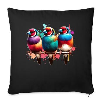 Don de gouldamadine - Housse de coussin décorative 45 x 45 cm - noir - Devant