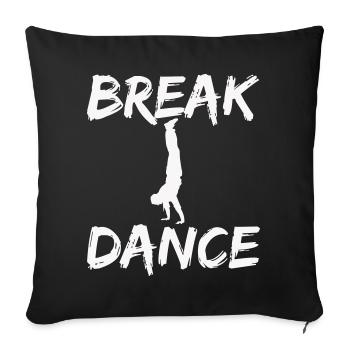 Breakdance Silhouette Motif - Sofa pillowcase 17,3'' x 17,3'' (45 x 45 cm) - black - Front