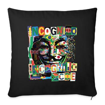 Incognito Fashion - Sofa pillowcase 17,3'' x 17,3'' (45 x 45 cm) - black - Front