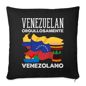 Venezuela Flagge Stolz & Heimat Venezuela - Sofakissenbezug 45 x 45 cm - Schwarz - Vorne
