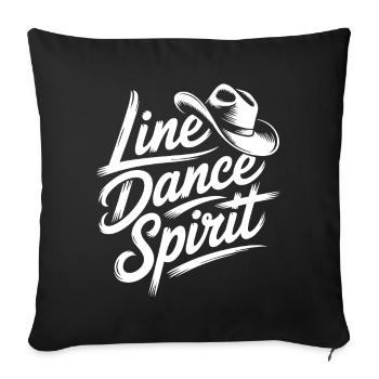 Line Dance Spirit: Western Rhythm - Sofa pillowcase 17,3'' x 17,3'' (45 x 45 cm) - black - Front