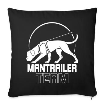 Boxer Mantrailer Team Dog Sport Dogs Wilsigns - Sofa pillowcase 17,3'' x 17,3'' (45 x 45 cm) - black - Front