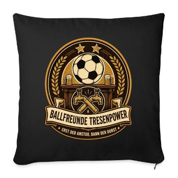 Ballfreunde Tresenpower - Sofakissenbezug 45 x 45 cm - Schwarz - Vorne