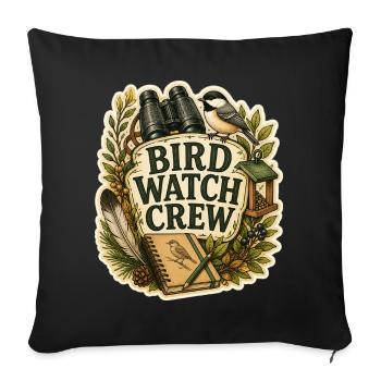 BIRD WATCH CREW Clouds - Sofa pillowcase 17,3'' x 17,3'' (45 x 45 cm) - black - Front