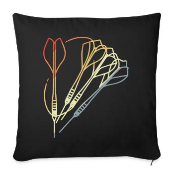 Darts Sketch Vintage Look - Housse de coussin décorative 45 x 45 cm - noir - Devant