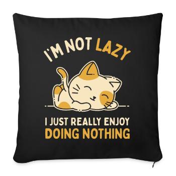 J’aime vraiment ne rien faire - Housse de coussin décorative 45 x 45 cm - noir - Devant