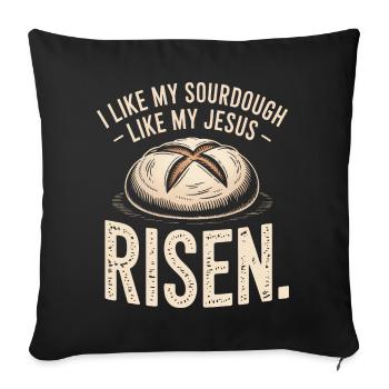 Levain de Jesus Tee - Housse de coussin décorative 45 x 45 cm - noir - Devant