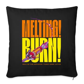 FOND ! Mur de Feu - Housse de coussin décorative 45 x 45 cm - noir - Devant