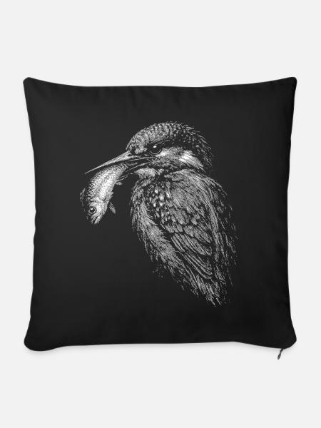 Eisvogel - Sofakissenbezug 45 x 45 cm - Schwarz