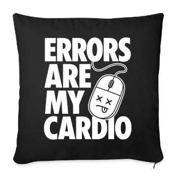 Errors Are My Cardio Programmer - Sofa pillowcase 17,3'' x 17,3'' (45 x 45 cm) - black - Front