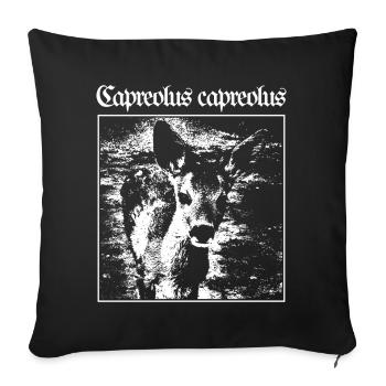 Capreolus capreolus - Sofa pillowcase 17,3'' x 17,3'' (45 x 45 cm) - black - Front