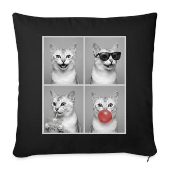 Chats Burmilla Chat - Housse de coussin décorative 45 x 45 cm - noir - Devant