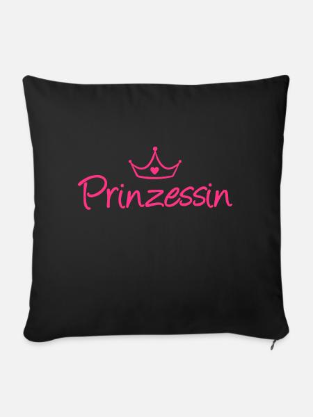 PRINZESSIN - Sofakissenbezug 45 x 45 cm - Schwarz