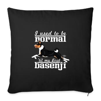 basenjinormal - Sofakissenbezug 45 x 45 cm - Schwarz - Vorne