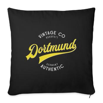 Dortmund vintage - Sofakissenbezug 45 x 45 cm - Schwarz - Vorne