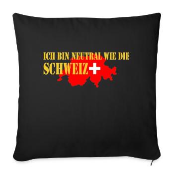 schweiz - Sofa pillowcase 17,3'' x 17,3'' (45 x 45 cm) - black - Front