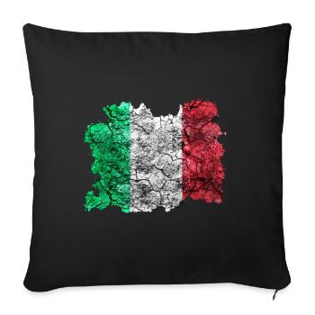 Italy vintage flag - Sofa pillowcase 17,3'' x 17,3'' (45 x 45 cm) - black - Front