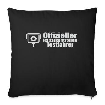 Offizieller Radarkontrollen testfahrer lustig - Sofakissenbezug 45 x 45 cm - Schwarz - Vorne
