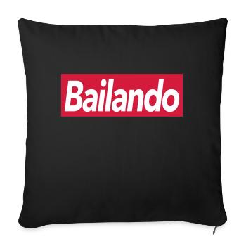 Bailando - Chemise de danse - Housse de coussin décorative 45 x 45 cm - noir - Devant