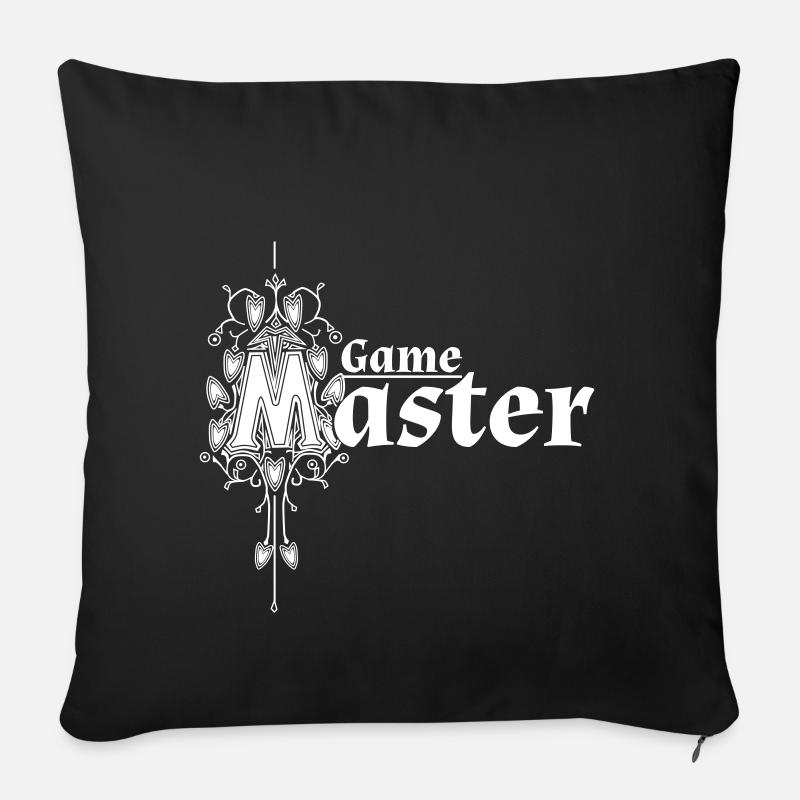 Maître de jeu - Housse de coussin décorative 45 x 45 cm - noir