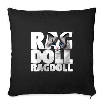 Ragdoll III - Sofa pillowcase 17,3'' x 17,3'' (45 x 45 cm) - black - Front