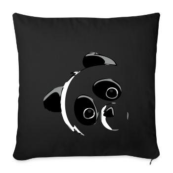 Panda head - Sofa pillowcase 17,3'' x 17,3'' (45 x 45 cm) - black - Front