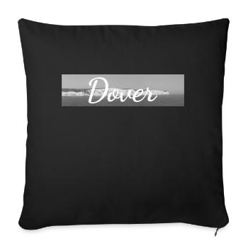 Retro Lettering at White Cliffs Dover Kent - Sofakissenbezug 45 x 45 cm - Schwarz - Vorne
