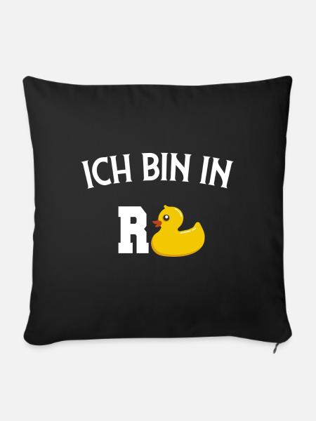 Rente Geschenk - Sofakissenbezug 45 x 45 cm - Schwarz