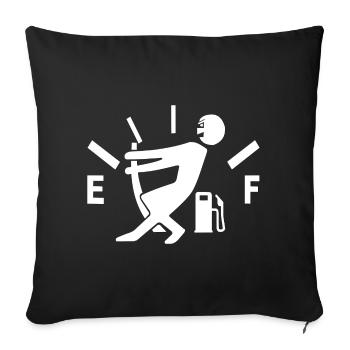Empty fuel gauge - Sofa pillowcase 17,3'' x 17,3'' (45 x 45 cm) - black - Front