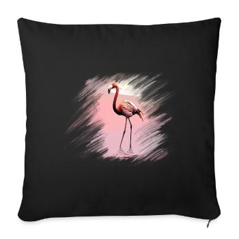 Flamingo - Sofakissenbezug 45 x 45 cm - Schwarz - Vorne