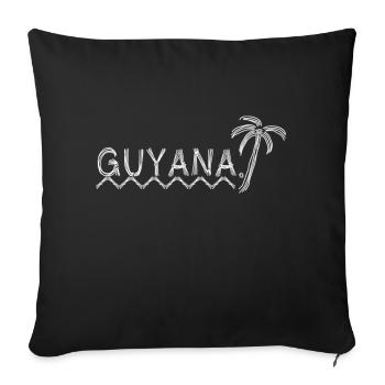 En Guyane c'est la plus belle! - Housse de coussin décorative 45 x 45 cm - noir - Devant