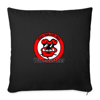 warmduscher - Sofakissenbezug 45 x 45 cm - Schwarz - Vorne