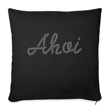 Ahoi - Sofakissenbezug 45 x 45 cm - Schwarz - Vorne