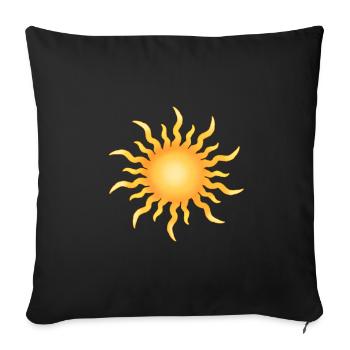 Sonne - Sofakissenbezug 45 x 45 cm - Schwarz - Vorne