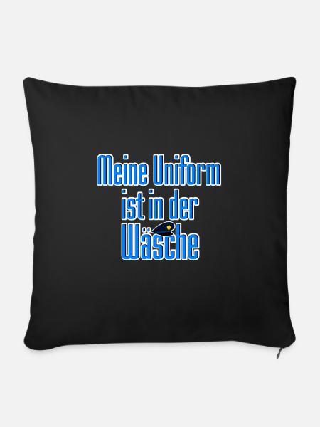 Uniform Wäsche Polizei Polizist lustig Spruch - Sofakissenbezug 45 x 45 cm - Schwarz