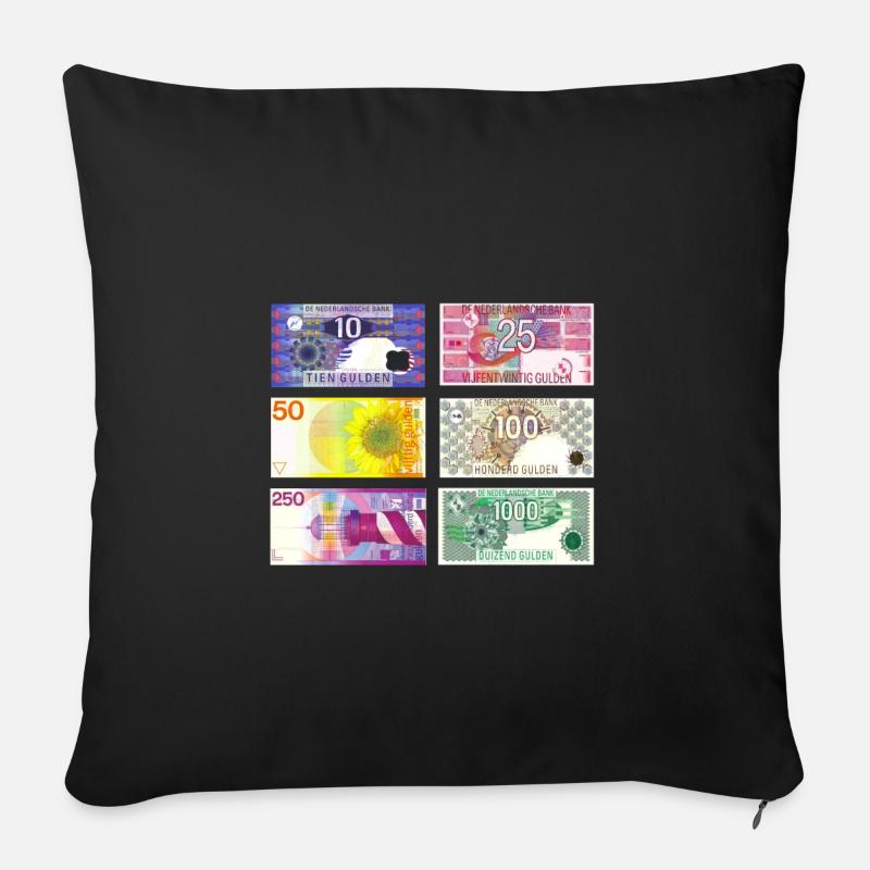 The last Guldens - Sofa pillowcase 17,3'' x 17,3'' (45 x 45 cm) - black