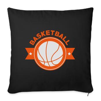 Basketball - Basket Ball - Game - Sport - Player - Sofa pillowcase 17,3'' x 17,3'' (45 x 45 cm) - black - Front