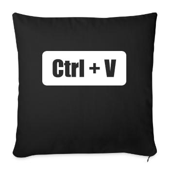 Ctrl C Ctrl V Vater Sohn Eltern Kind Partnerlook - Sofakissenbezug 45 x 45 cm - Schwarz - Vorne