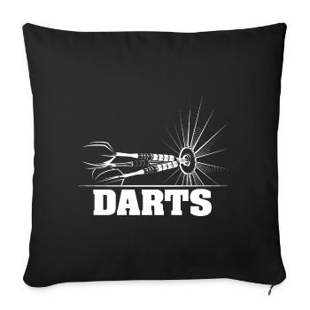 Darts Dart Player Arrows Illustration Bar Sports - Sofa pillowcase 17,3'' x 17,3'' (45 x 45 cm) - black - Front